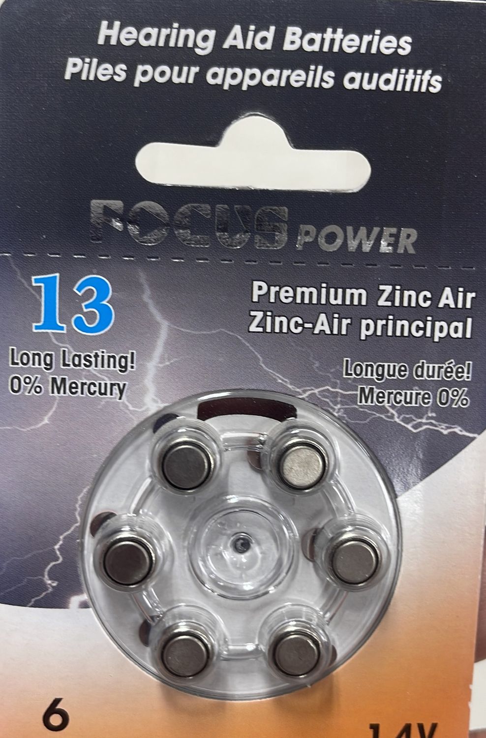 6pk 13 1.4V Hearing Aid Batteries 