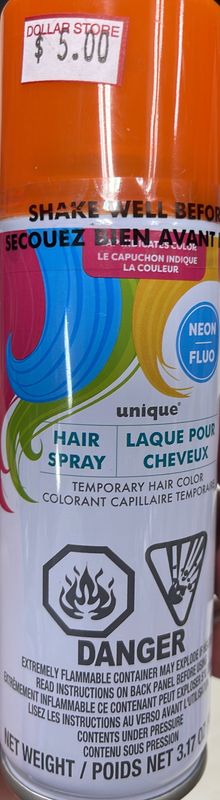 Unique: Orange Temporary Color Hair Spray 90g