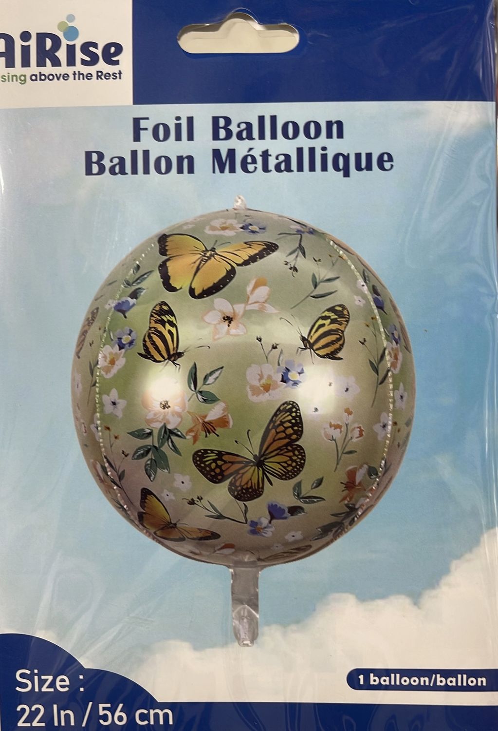 AiRise: 22" Butterfly Orbz Balloon 