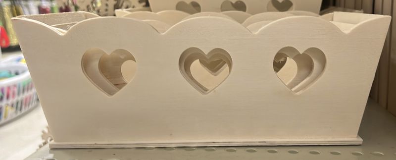 Mini Wooden Tray (Hearts WS925)