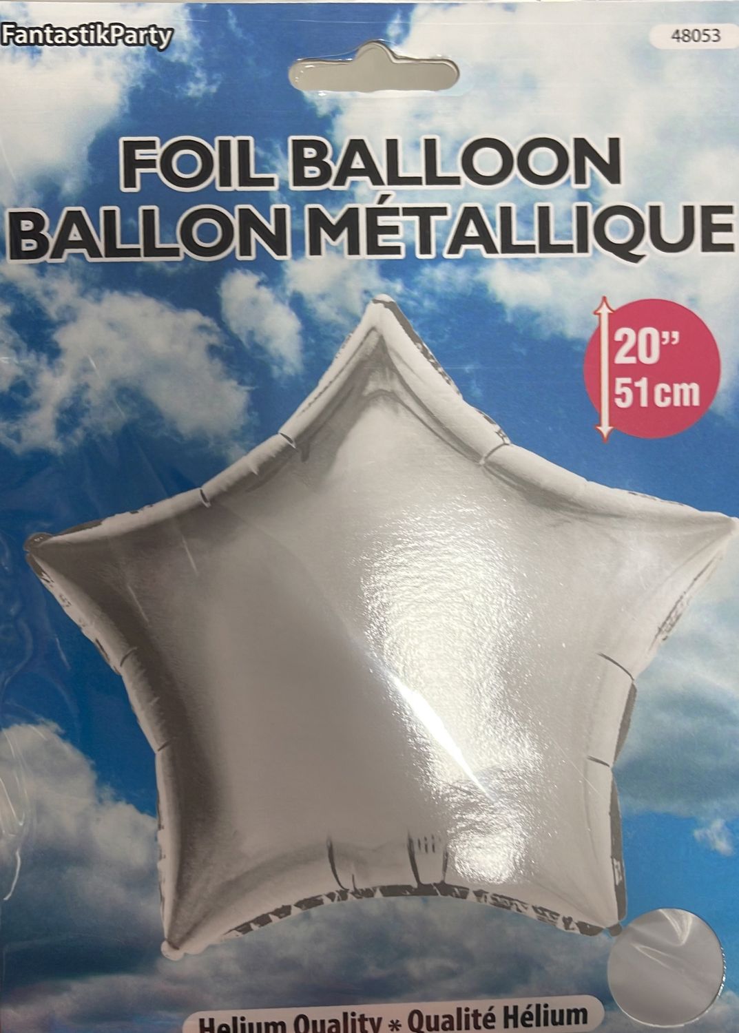 Siu &amp; Sons: 20&quot; White Star Foil Balloon 