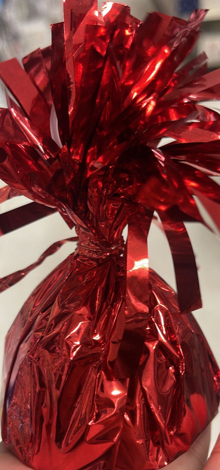 METALLIC BALLOON WEIGHT RED
