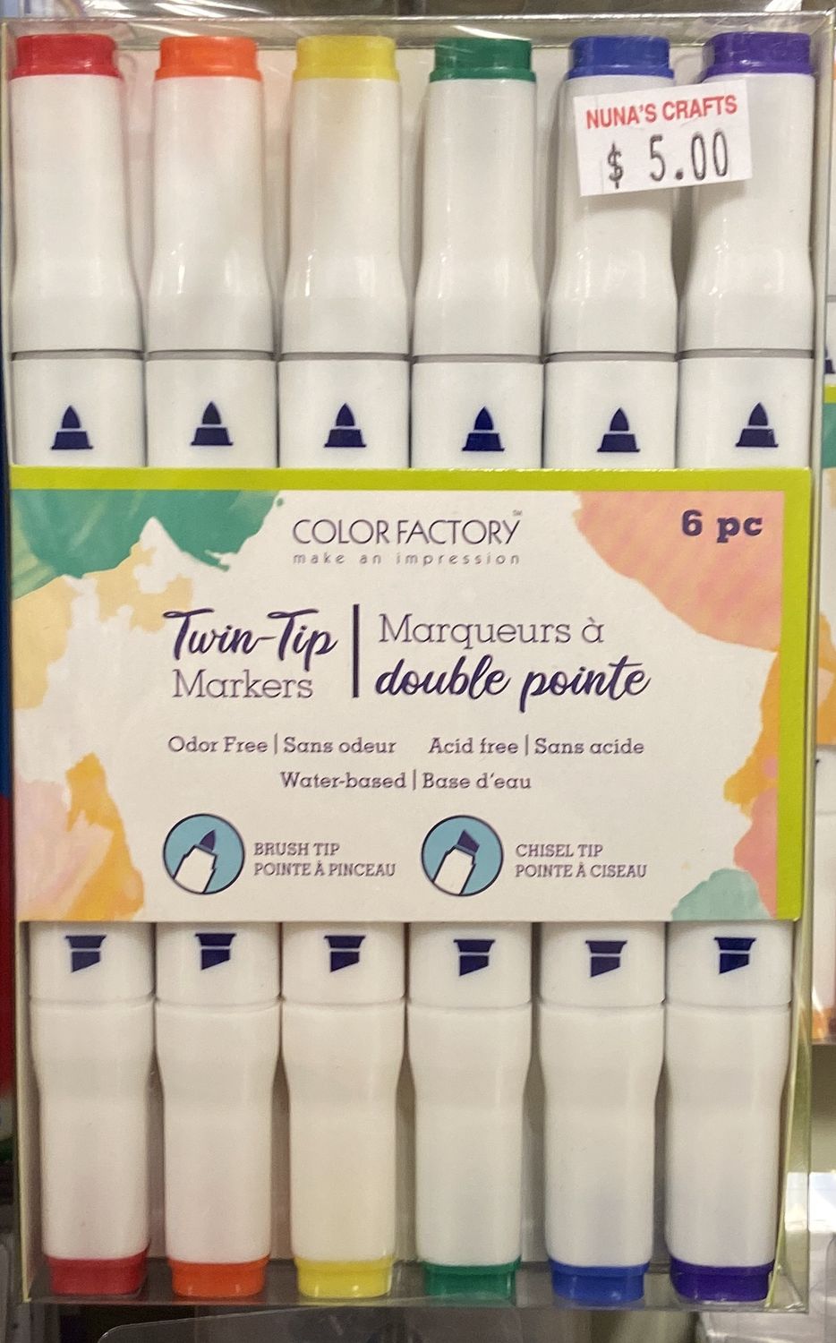 MultiCraft: Rainbow - 6pk Twin-Tip Markers 
