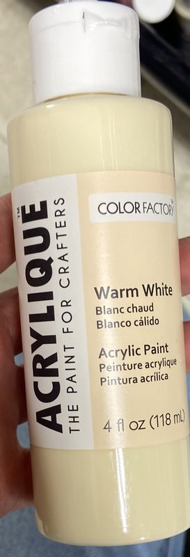 Acrylique: Warm White 4oz Acrylic Paint