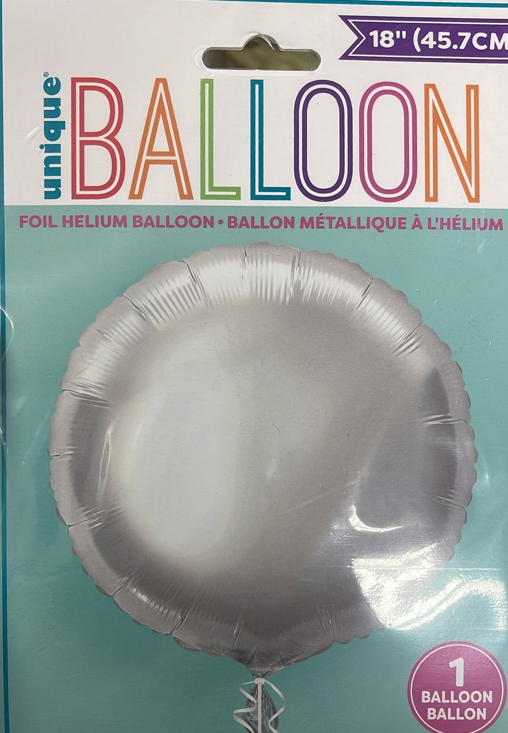 Unique: 18&quot; Silver Circle Foil Balloon 