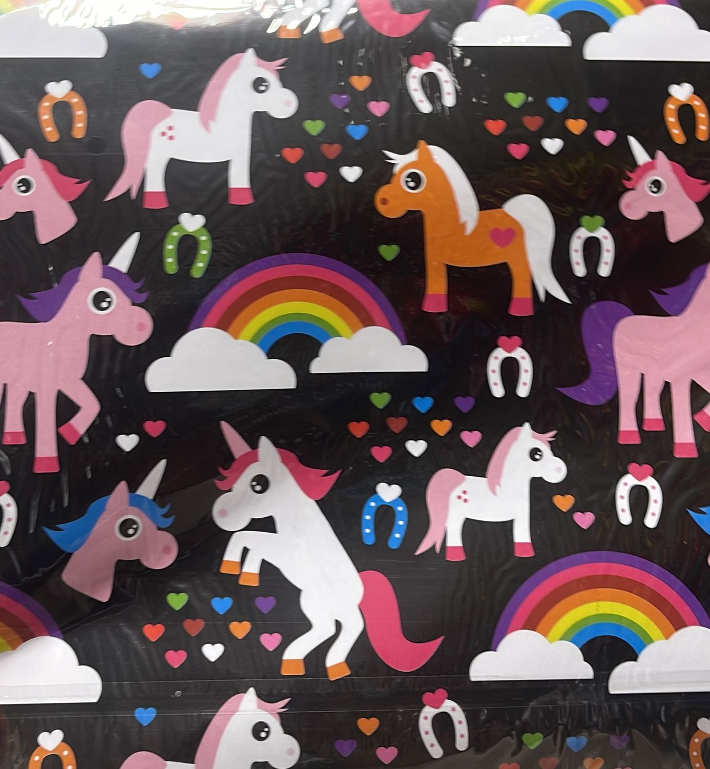Unicorn print large gift wrap