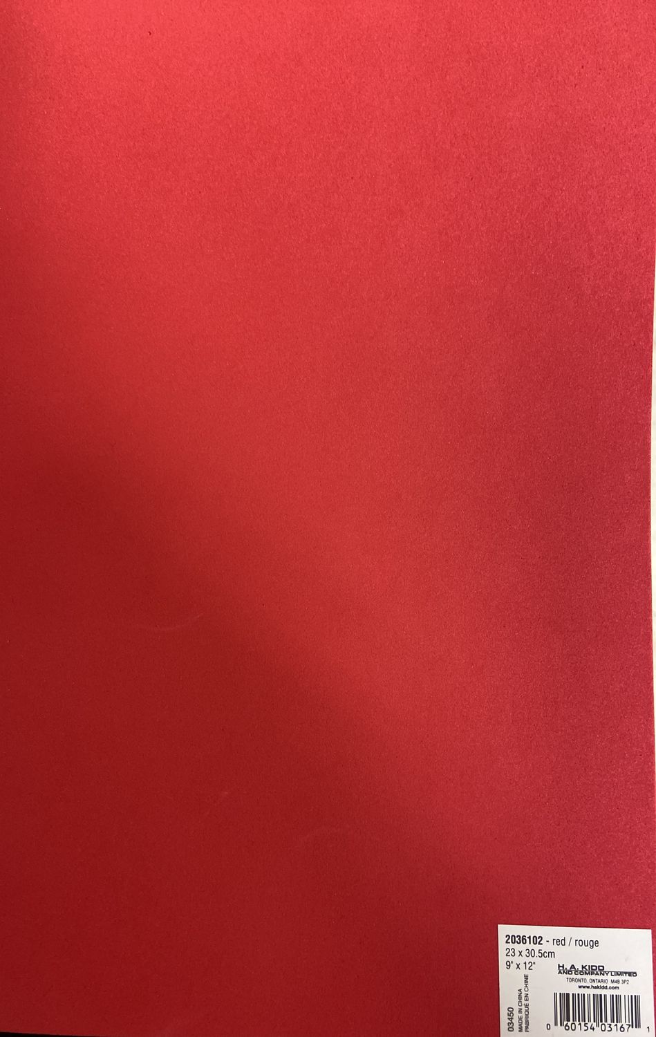 H. A. Kidd: Red Fun Foam