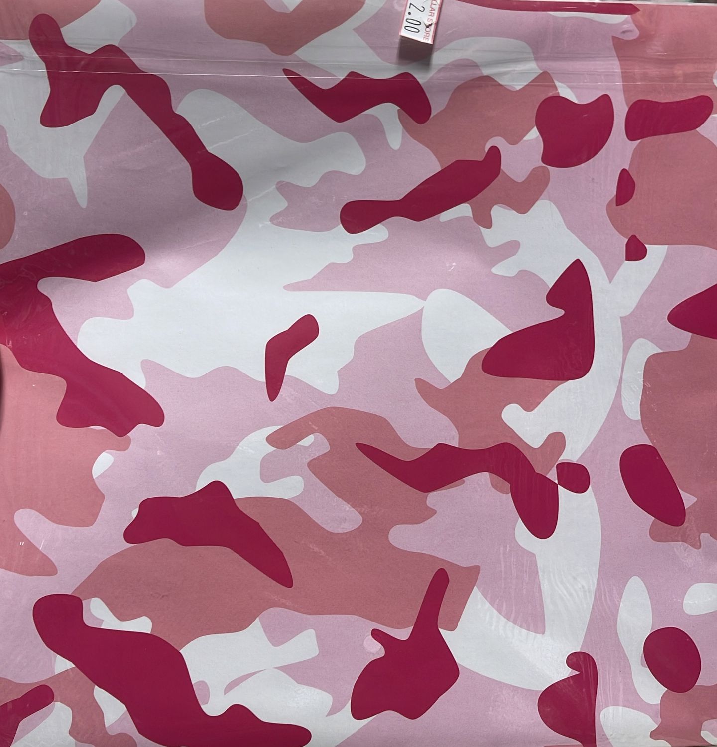 pink print gift wrap