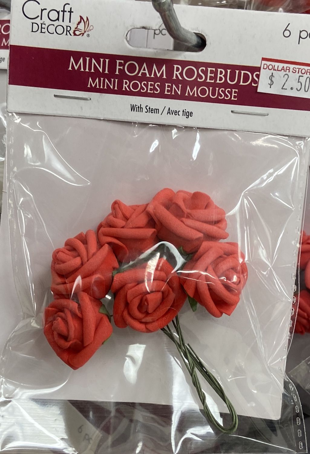 Craft Decor: Red Mini Foam Rosebuds