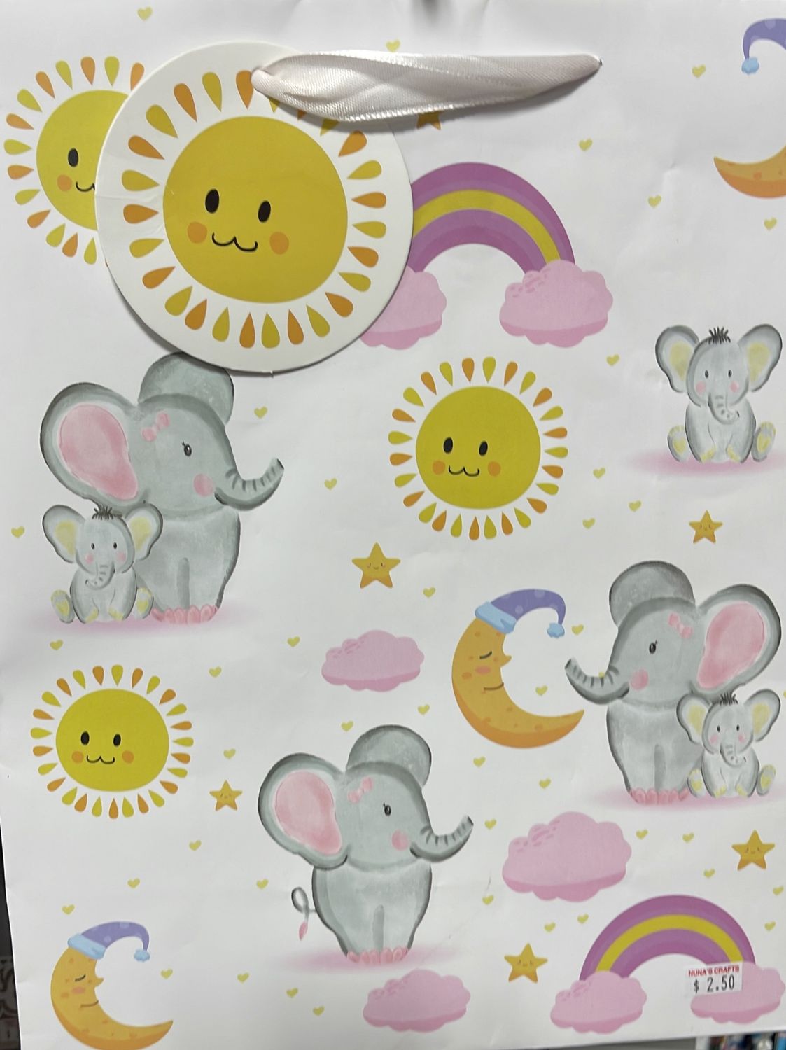 baby elephant gift bag