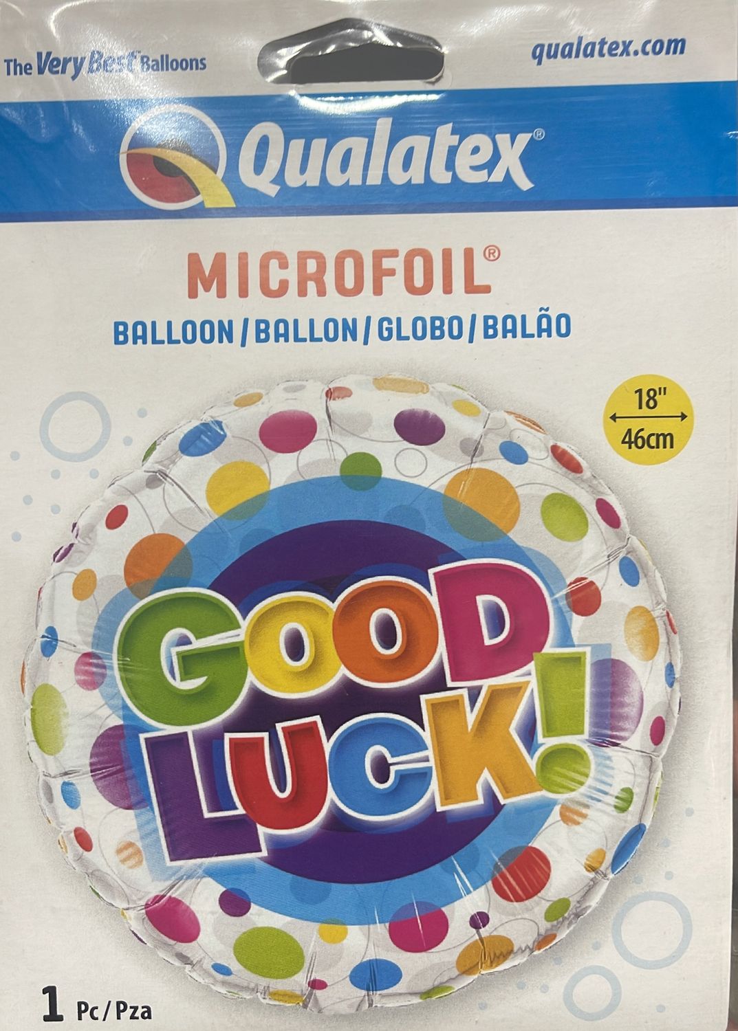 Qualatex: 18&quot; &quot;Good Luck&quot; Foil Balloon