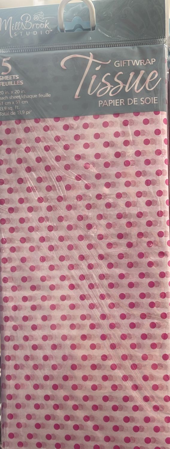 pink dotted tissue