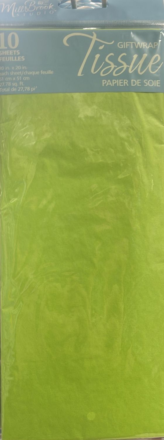 Green tissue paper