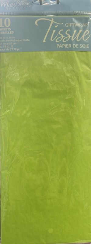 Green tissue paper