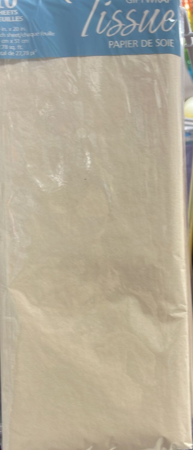 Cream tissue paper