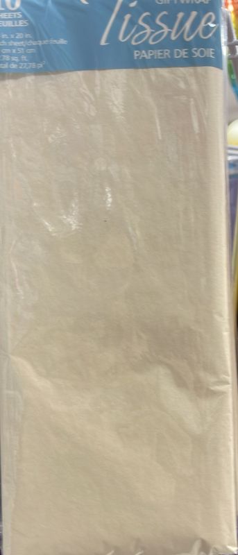 Cream tissue paper