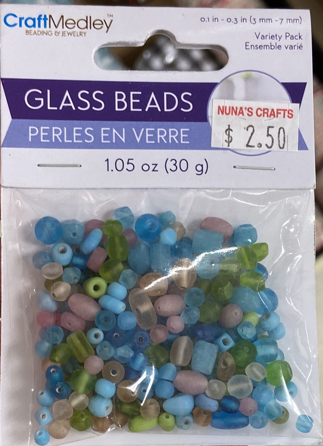 Glass Beads 1.05oz Variety pk Candy Frost