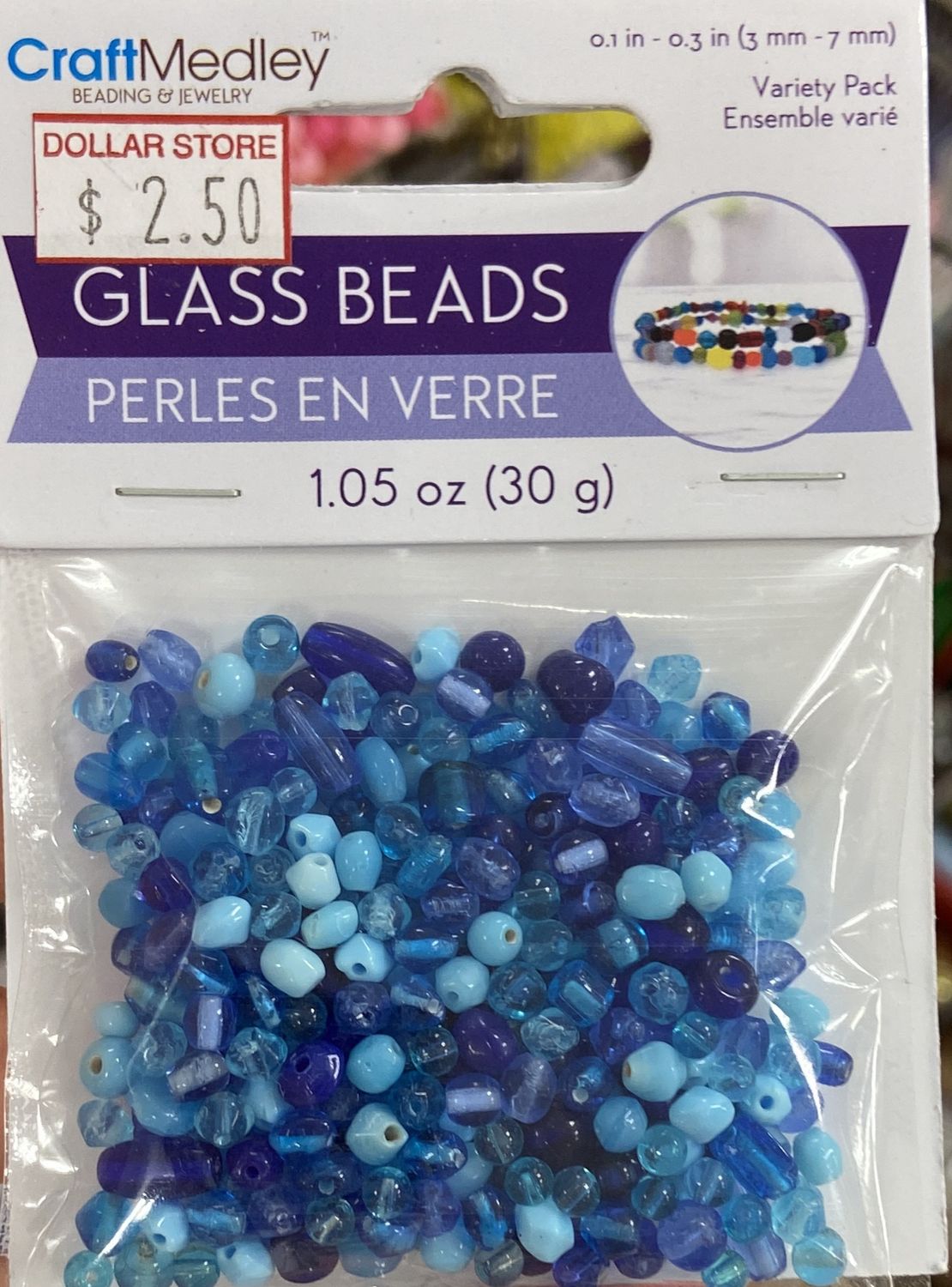 MultiCraft: Glass Beads 1.05oz Variety pk - Sky