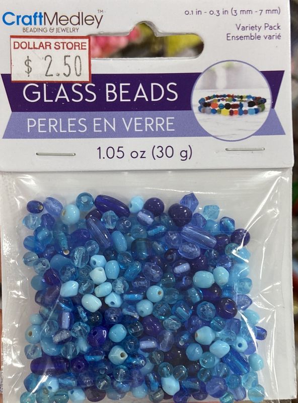 MultiCraft: Glass Beads 1.05oz Variety pk - Sky