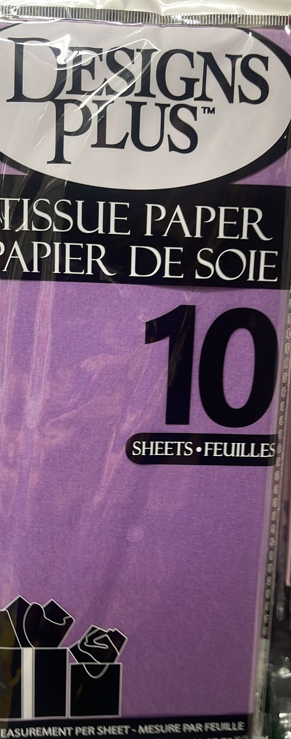 10 sheets purple tissue