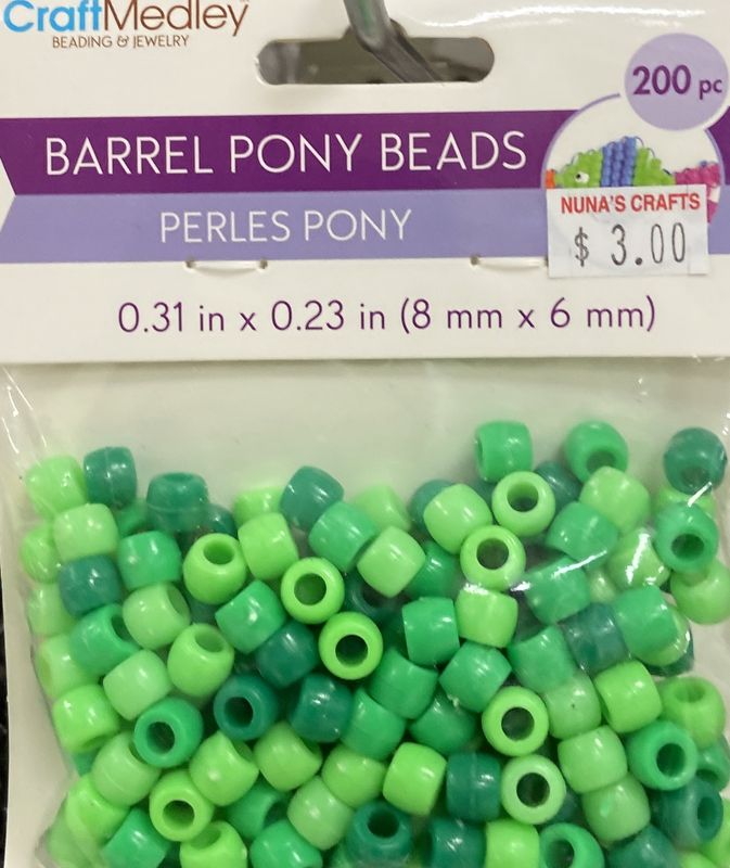 MultiCraft: Verdi - Mix Barrel Poney Beads 200pc