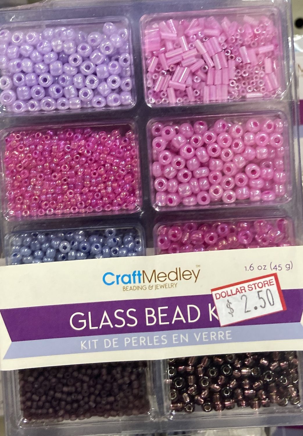 CraftMedley: Glass Bead Kit 1.6oz - Viola