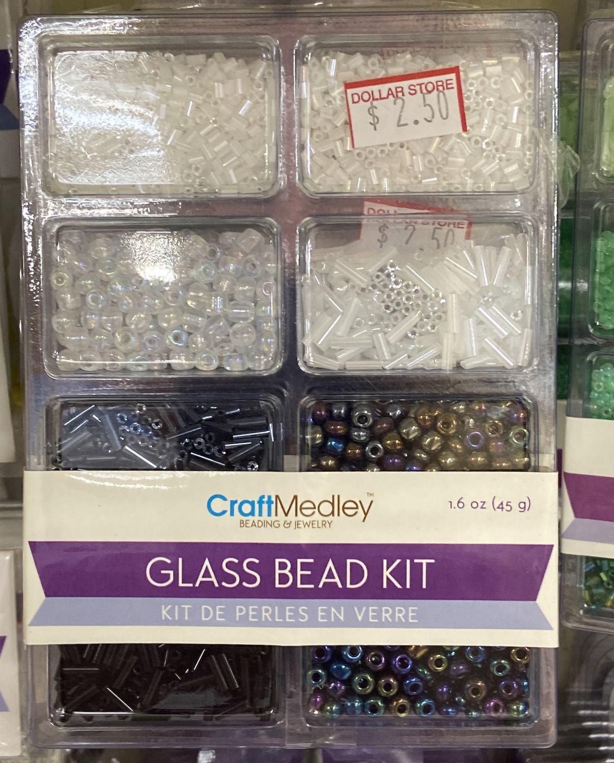 MultiCraft: Glass Bead Kit 1.6oz B&amp;W Classic