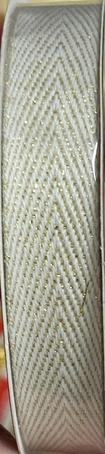 Designs Plus: Gold Weft Herringbone Ribbon