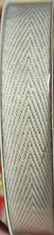 Designs Plus: Gold Weft Herringbone Ribbon