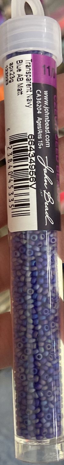 11/0 Czech Seed Beads Transparent Navy (66434956)