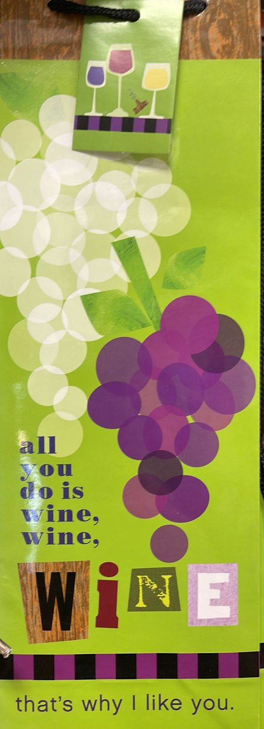 A-Line: Quote Wine Gift Bag #47631-2