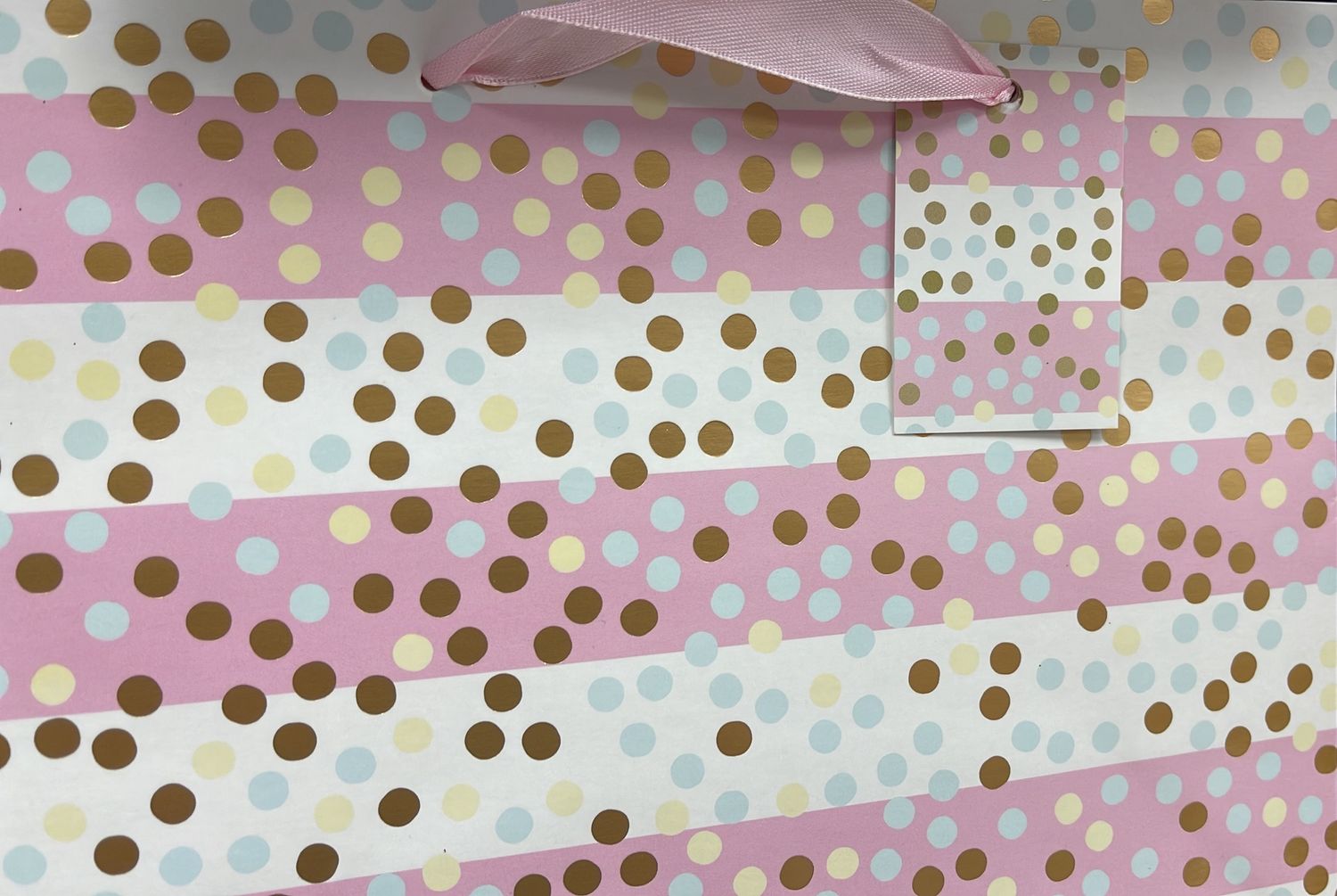 A-Line: Pink/White Confetti Gift Bag #58106-1