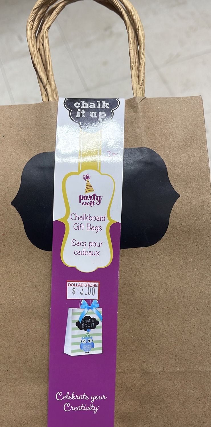 MultiCraft: Chalkboard Gift Bag 3x #PC402B