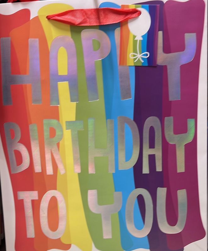 Happy birthday to you print gift bag