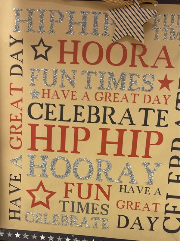 different words print gift bag