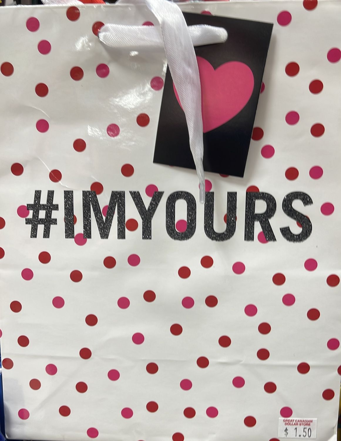 A-Line: #IMYOURS print gift bag #66026
