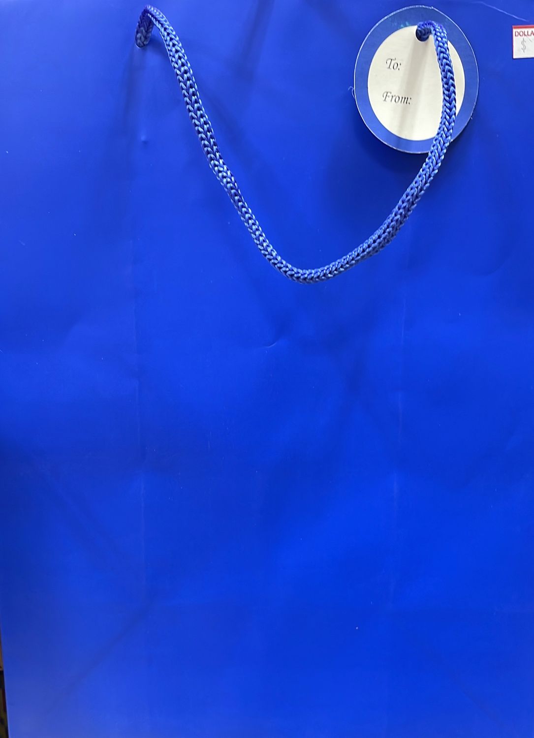 SOLID COLOR LGE BAG; MATTE ROYAL BLUE