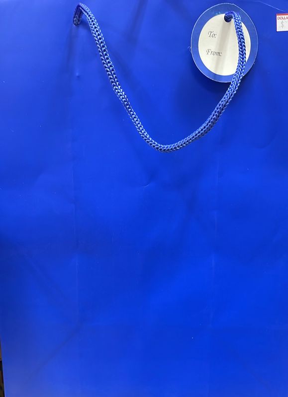 SOLID COLOR LGE BAG; MATTE ROYAL BLUE