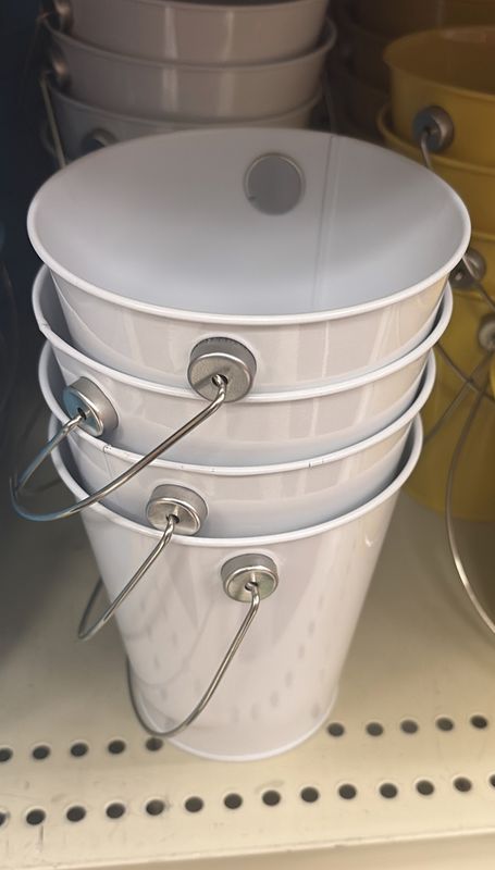 White metal bucket