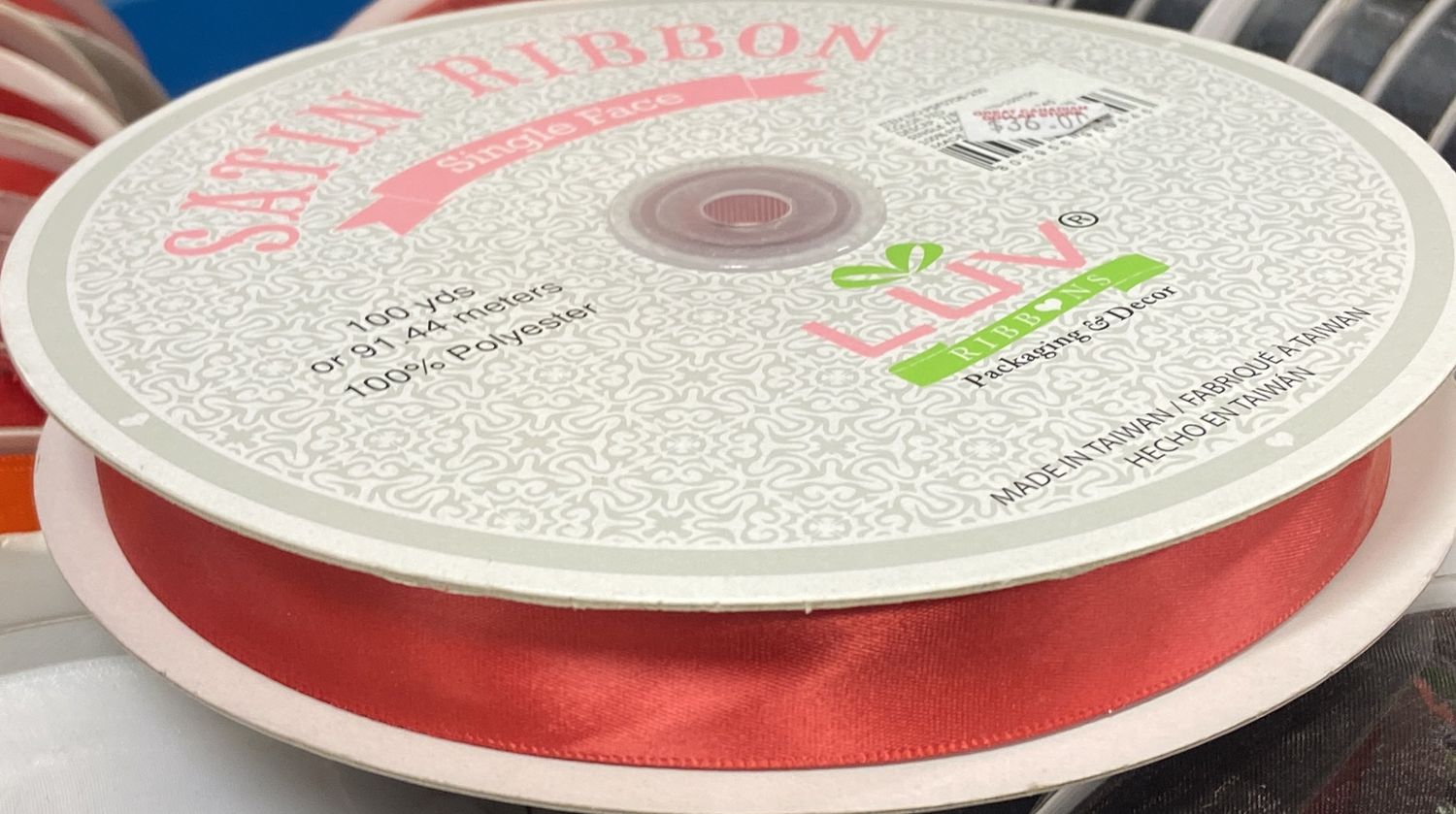 Red Satin Ribbon 7/8&quot; x 100yds
