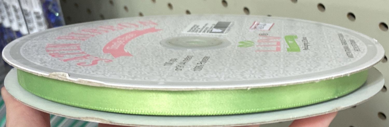 Light Green Satin Ribbon 3/8&quot; x 100yds