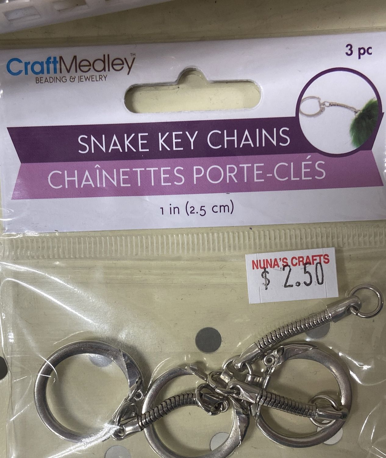 CraftMeldey: 1&quot; Snake Key Chains