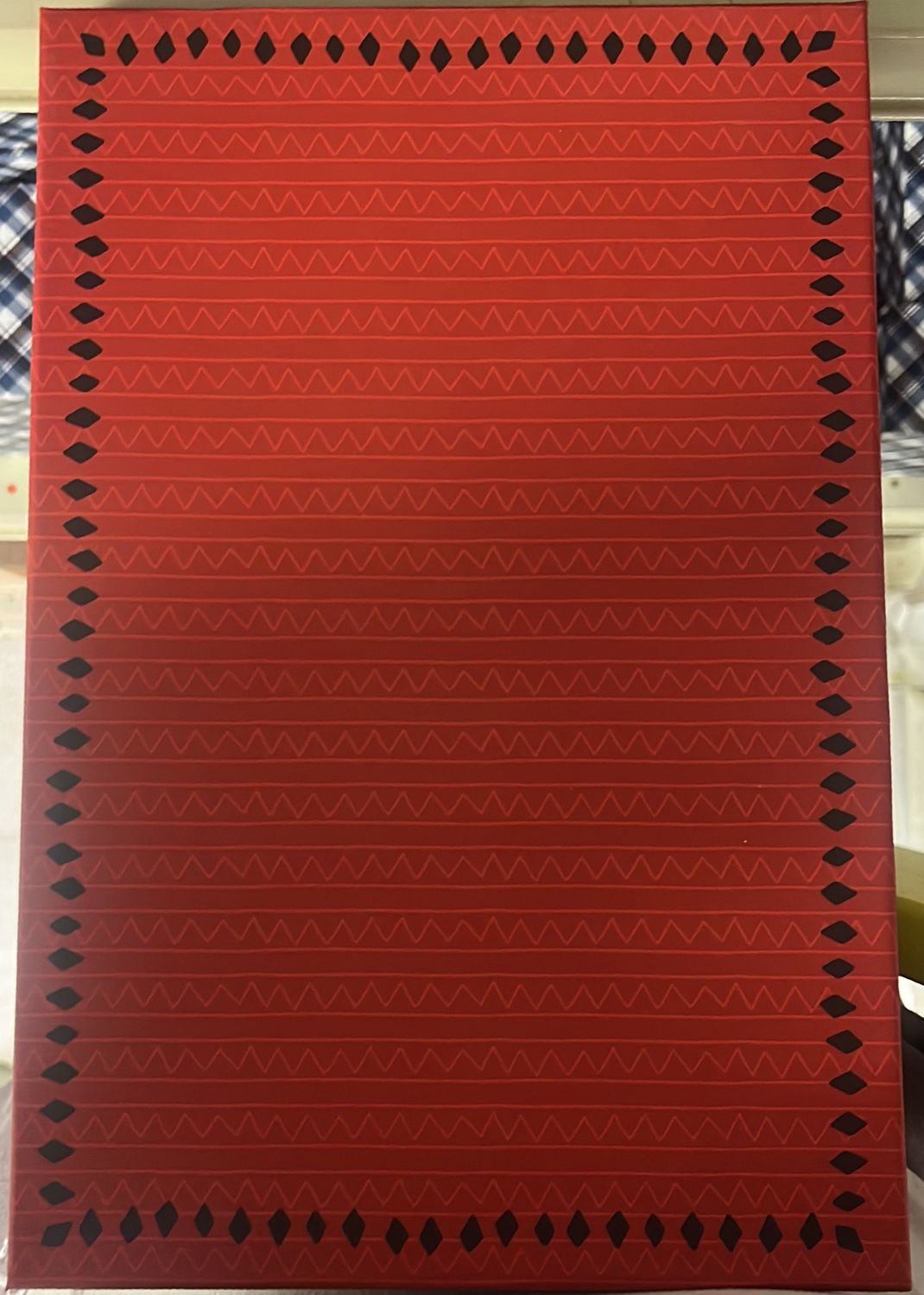 Rectangle Christmas Gift Box w/ Gingerbread man