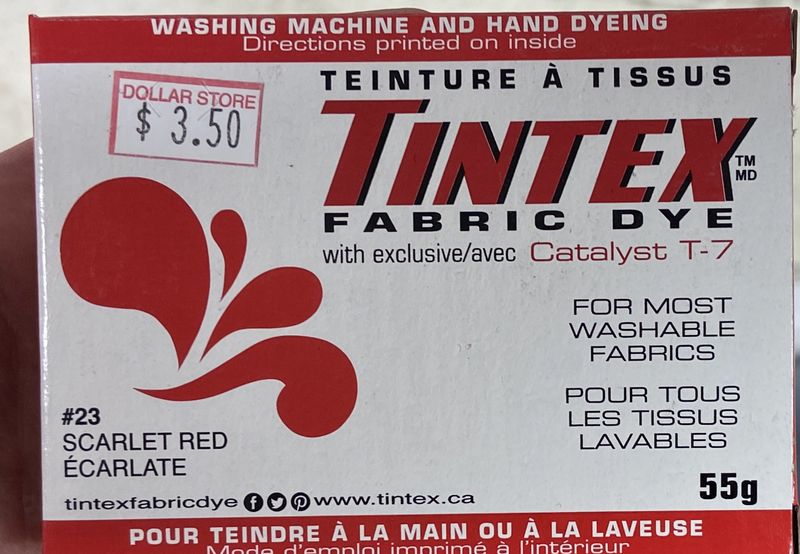 Tintex Fabric Dye: #23 Scarlet Red 55g