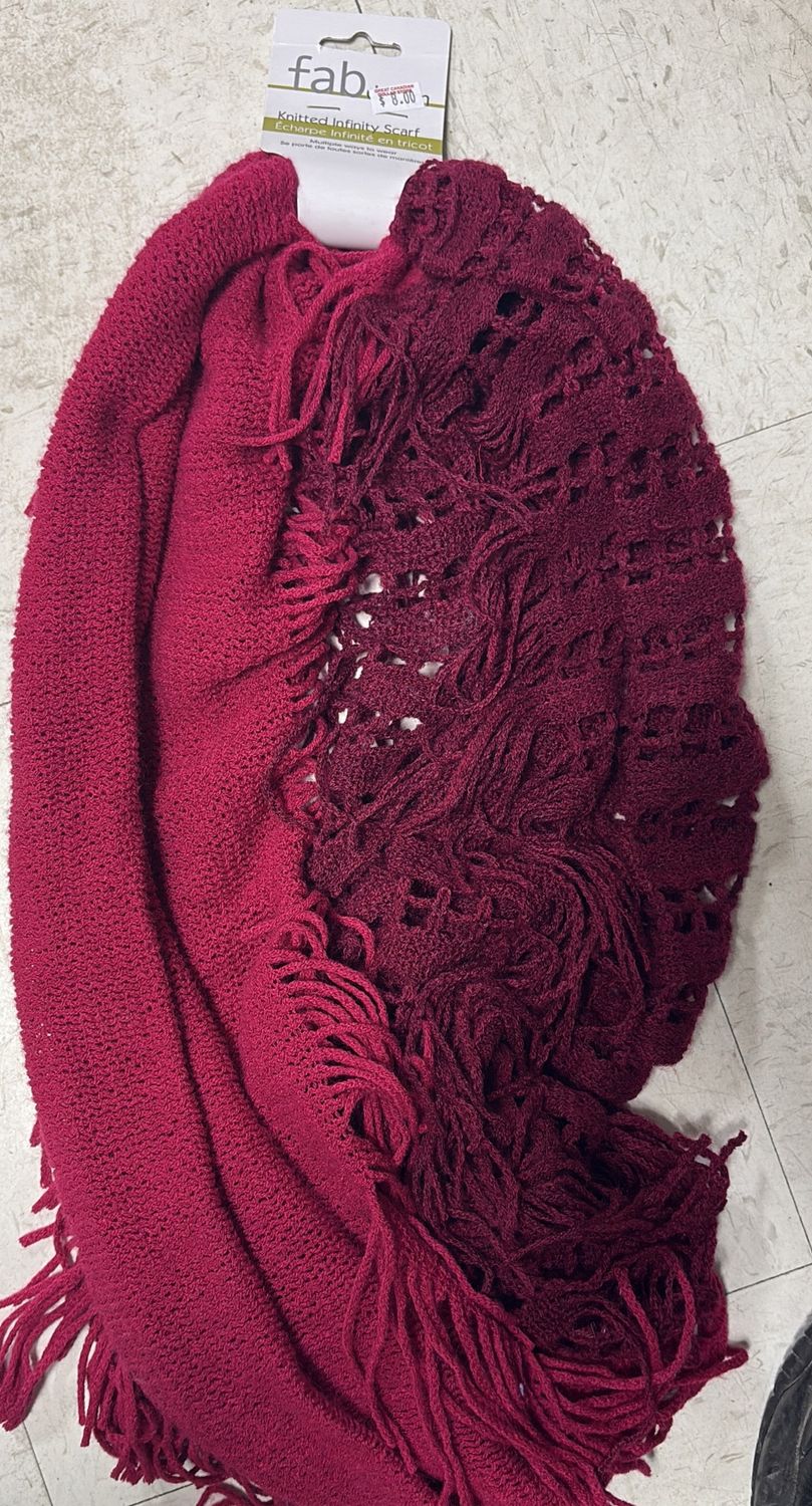 Fab knitted infinity scarf