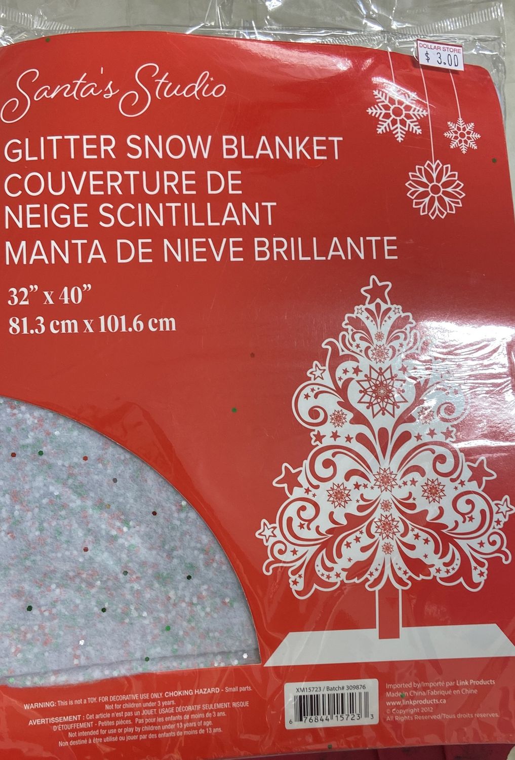 Santas Studio: Glitter Snow Blanket