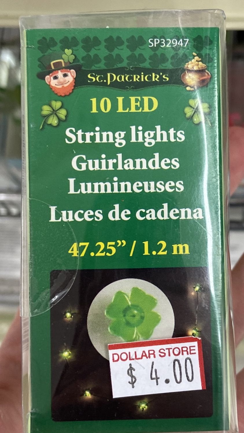10x Mini Shamrock String Lights