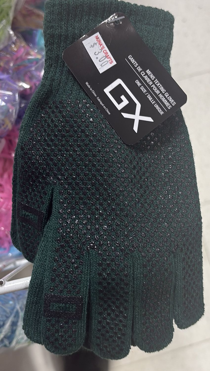 GX mens texting gloves