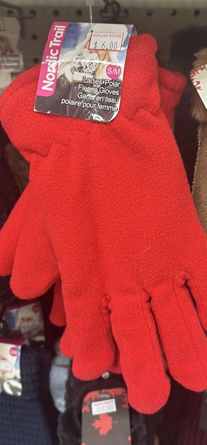 Ladies polar S/M red gloves