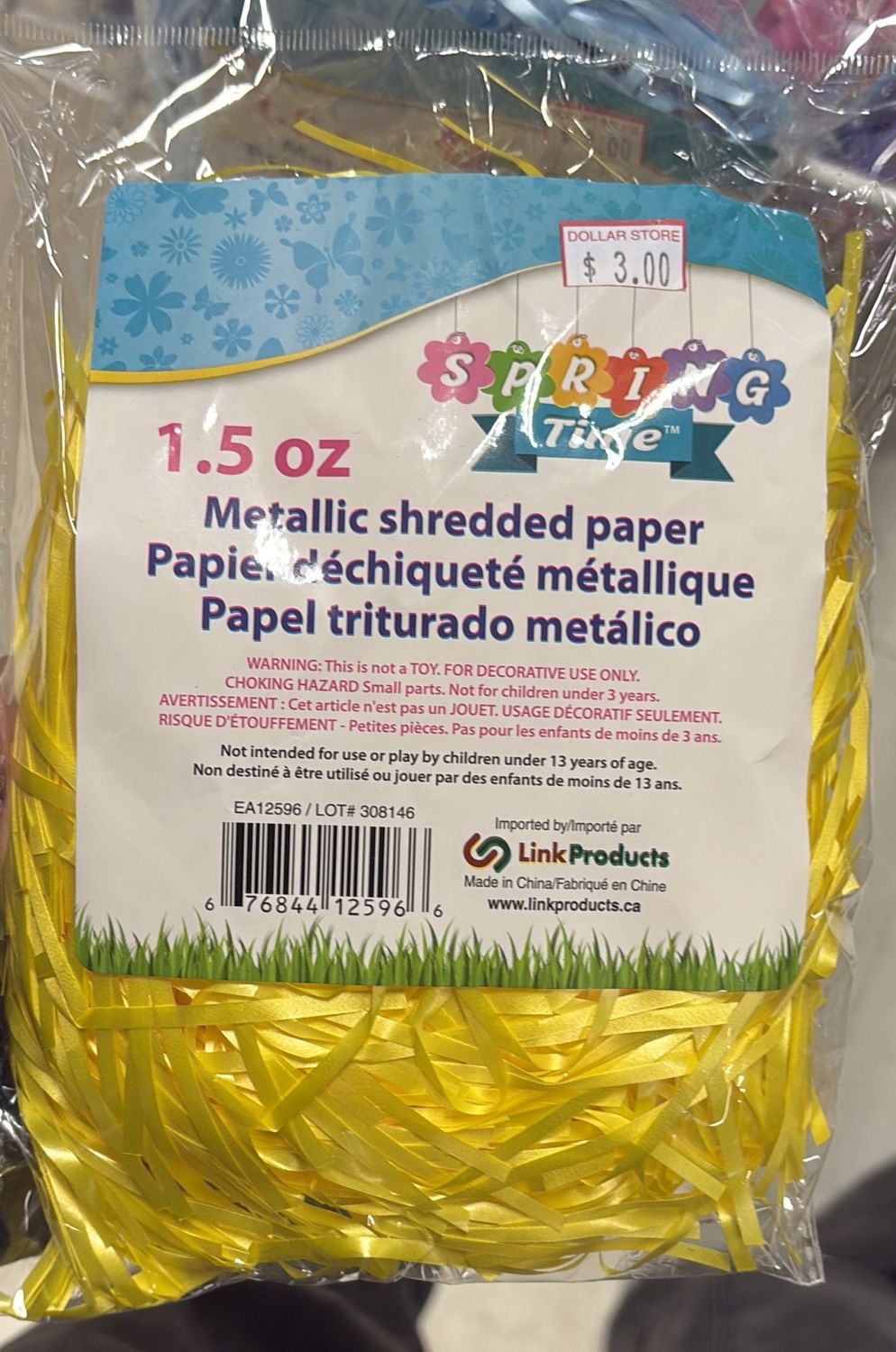 1.5OZ metallic shredded paper
